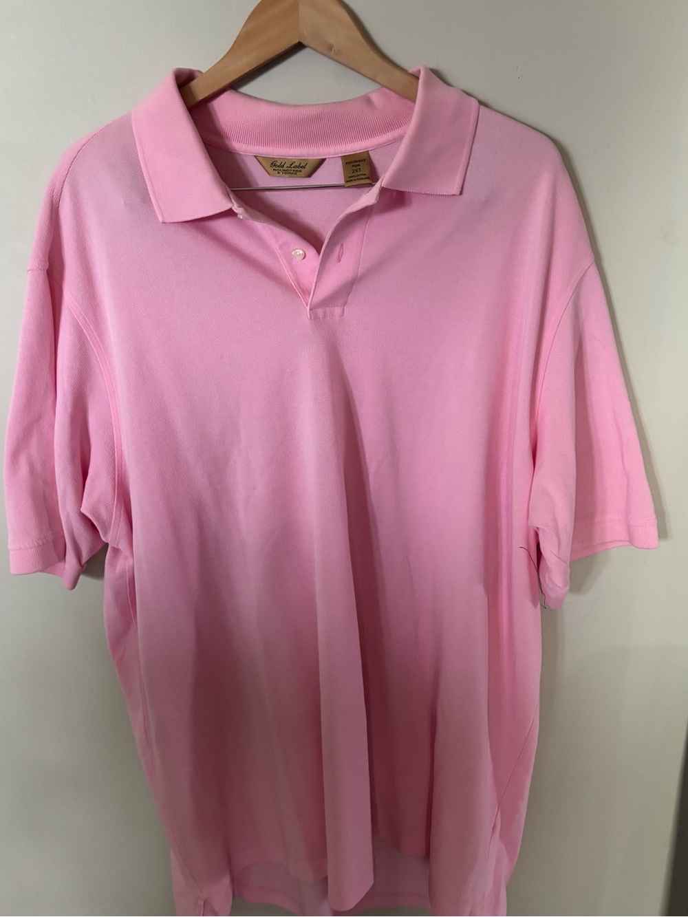 Roundtree & Yorke Light Pink Polo Shirt
